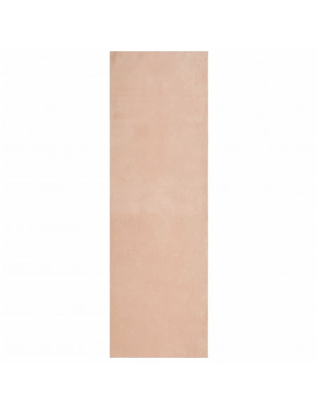 Tappeto a Pelo Corto HUARTE Morbido e Lavabile Rosato 80x250 cm