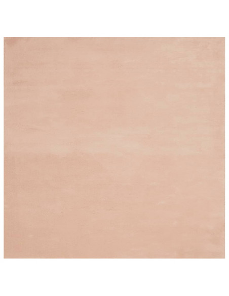 Tappeto a Pelo Corto HUARTE Morbido e Lavabile Rosato 200x200cm