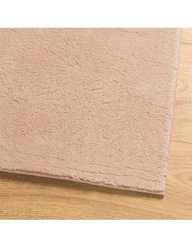 Tappeto a Pelo Corto HUARTE Morbido e Lavabile Rosato 200x200cm