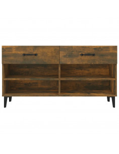 Scarpiera Rovere Fumo 102x35x55 cm in Legno Multistrato