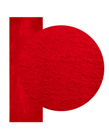 Tappeto a Pelo Corto HUARTE Morbido e Lavabile Rosso 80x250 cm