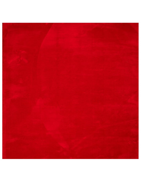 Tappeto a Pelo Corto HUARTE Morbido e Lavabile Rosso 240x240cm