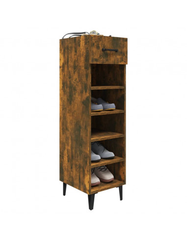 Scarpiera Rovere Fumo 30x35x105 cm in Legno Multistrato