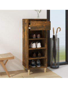 Scarpiera Rovere Fumo 40x36x105 cm in Legno Multistrato