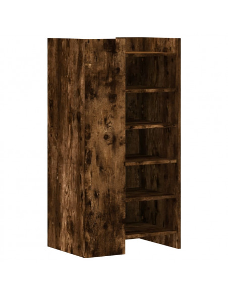 Scarpiera Rovere Fumo 52x37,5x100 cm in Legno Multistrato