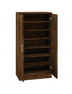 Scarpiera Rovere Fumo 55x35x108 cm in Legno Multistrato