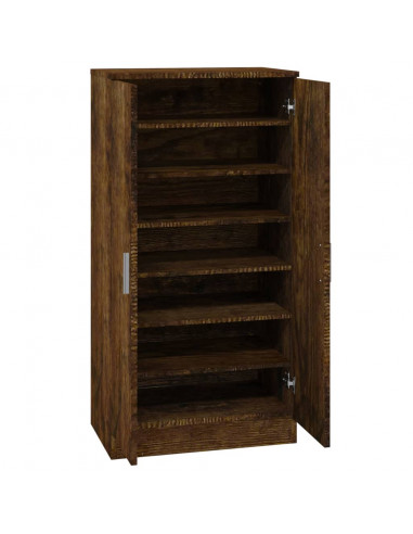Scarpiera Rovere Fumo 55x35x108 cm in Legno Multistrato