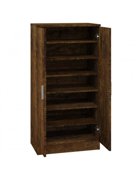 Scarpiera Rovere Fumo 55x35x108 cm in Legno Multistrato