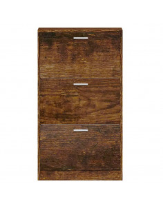 Scarpiera Rovere Fumo 59x17x108 cm in Legno Multistrato