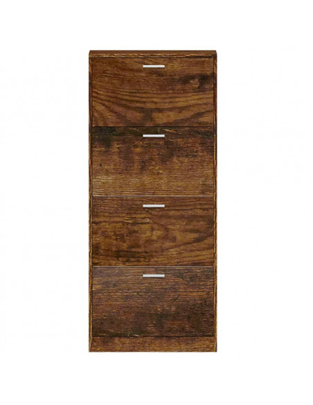 Scarpiera Rovere Fumo 59x17x150 cm in Legno Multistrato