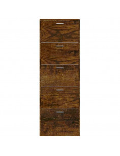 Scarpiera Rovere Fumo 59x17x169 cm in Legno Multistrato