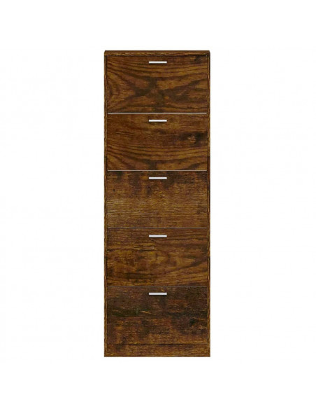 Scarpiera Rovere Fumo 59x17x169 cm in Legno Multistrato