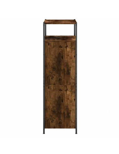 Scarpiera Rovere Fumo 60x34x112 cm in Legno Multistrato