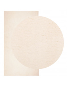 Tappeto a Pelo Corto HUARTE Morbido e Lavabile Beige 80x150 cm 2