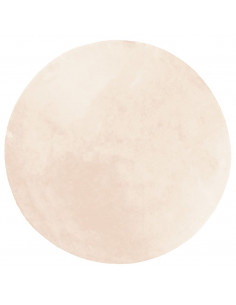 Tappeto a Pelo Corto HUARTE Morbido e Lavabile Beige Ø 100 cm