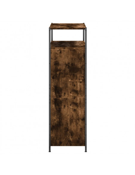 Scarpiera Rovere Fumo 75x34x112 cm in Legno Multistrato