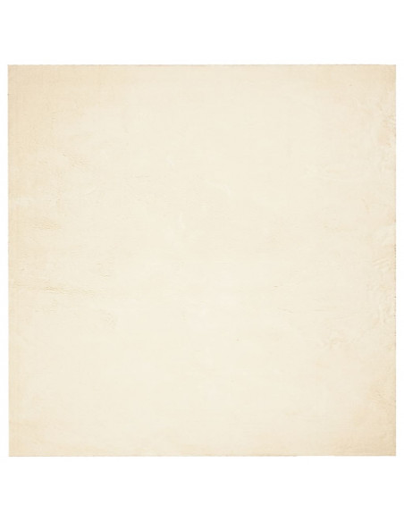 Tappeto a Pelo Corto HUARTE Morbido e Lavabile Crema 160x160 cm