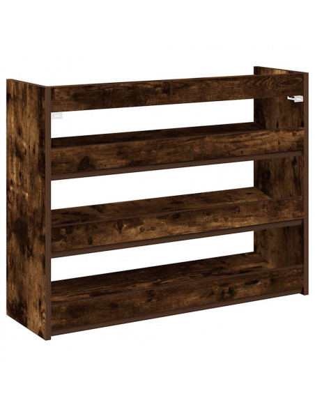 Scarpiera Rovere Fumo 80x25x61,5 cm in Truciolato