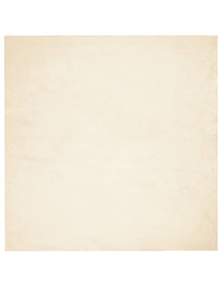 Tappeto a Pelo Corto HUARTE Morbido e Lavabile Crema 200x200 cm