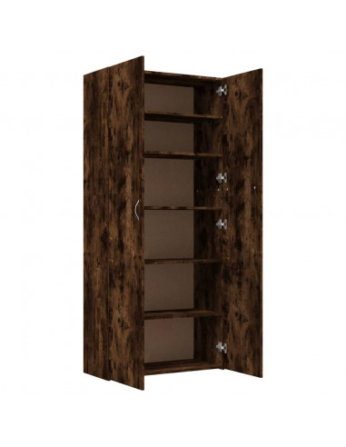 Scarpiera Rovere Fumo 80x35,5x180 cm in Legno Multistrato
