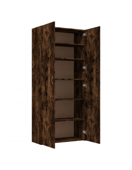 Scarpiera Rovere Fumo 80x35,5x180 cm in Legno Multistrato
