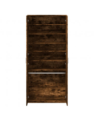 Scarpiera Rovere Fumo 80x39x178 cm in Legno Multistrato
