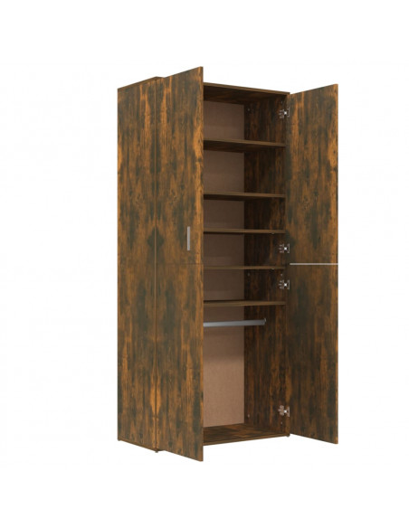Scarpiera Rovere Fumo 80x39x178 cm in Legno Multistrato