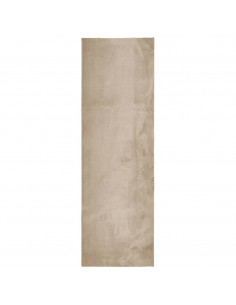 Tappeto a Pelo Corto HUARTE Morbido e Lavabile Sabbia 80x250 cm