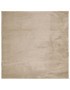 Tappeto a Pelo Corto HUARTE Morbido e Lavabile Sabbia 200x200cm