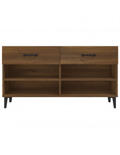 Scarpiera Rovere Marrone 102x35x55 cm in Legno Multistrato