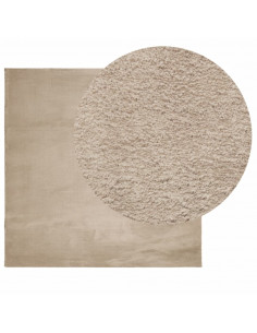 Tappeto a Pelo Corto HUARTE Morbido e Lavabile Sabbia 240x240cm 2