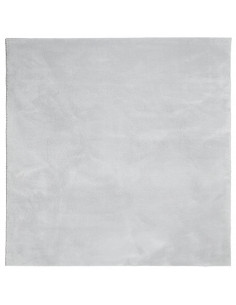 Tappeto a Pelo Corto HUARTE Morbido e Lavabile Grigio 120x120cm