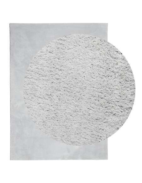 Tappeto a Pelo Corto HUARTE Morbido e Lavabile Grigio 140x200cm