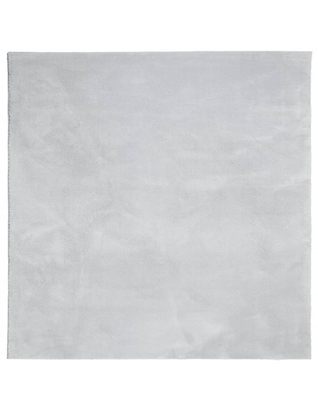 Tappeto a Pelo Corto HUARTE Morbido e Lavabile Grigio 200x200cm