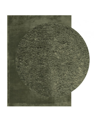Tappeto Pelo Corto HUARTE Morbido Lavabile Verde Bosco