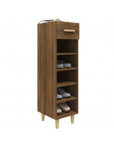 Scarpiera Rovere Marrone 30x35x105 cm in Legno Multistrato