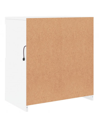 Credenza con Luci LED Bianca 60x37x67 cm