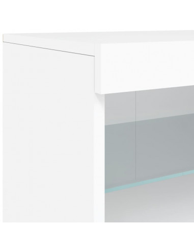Credenza con Luci LED Bianca 60x37x67 cm