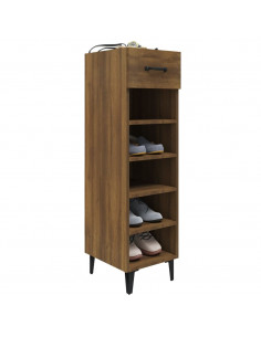 Scarpiera Rovere Marrone 30x35x105 cm in Legno Multistrato