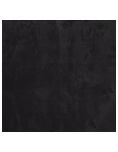 Tappeto a Pelo Corto HUARTE Morbido e Lavabile Nero 200x200cm