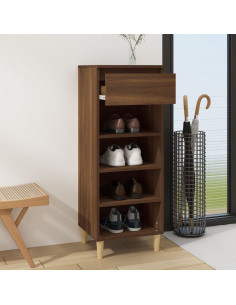 Scarpiera Rovere Marrone 40x36x105 cm in Legno Multistrato