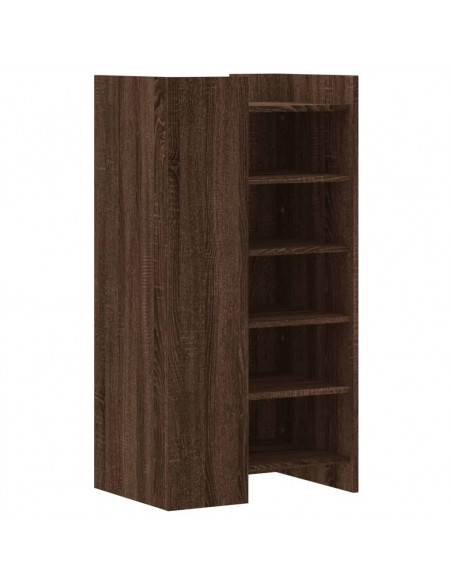 Scarpiera Rovere Marrone 52x37,5x100 cm in Legno Multistrato