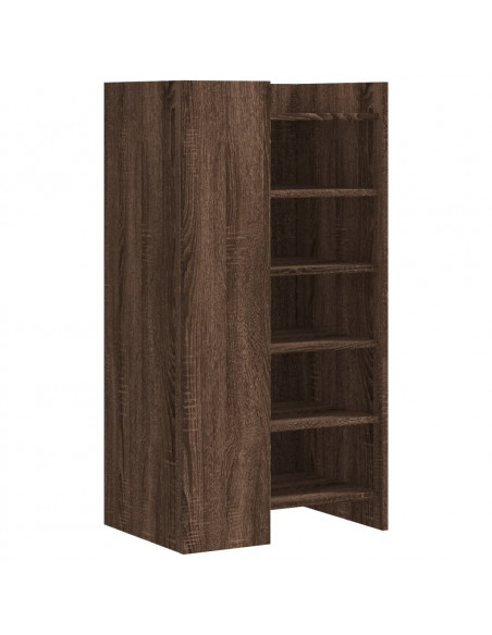 Scarpiera Rovere Marrone 52x37,5x100 cm in Legno Multistrato