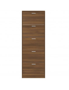 Scarpiera Rovere Marrone 59x17x169 cm in Legno Multistrato