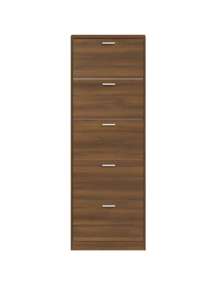 Scarpiera Rovere Marrone 59x17x169 cm in Legno Multistrato
