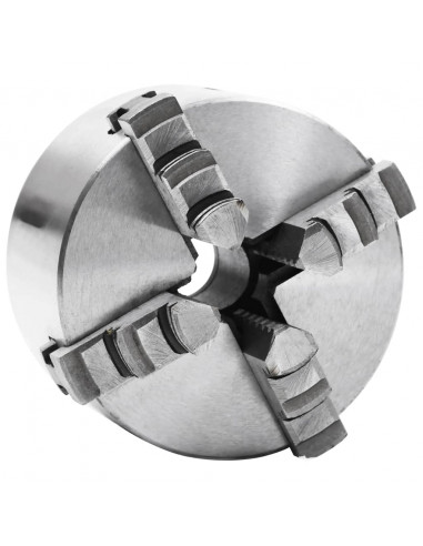 Mandrino per Tornio a 4 Griffe Autocentrante 100 mm in Acciaio