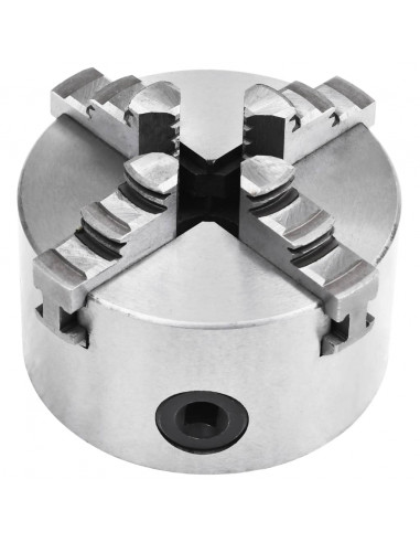 Mandrino per Tornio a 4 Griffe Autocentrante 100 mm in Acciaio