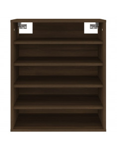 Scarpiera Rovere Marrone 60x35x70 cm in Legno Multistrato