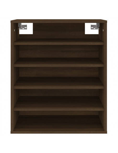 Scarpiera Rovere Marrone 60x35x70 cm in Legno Multistrato