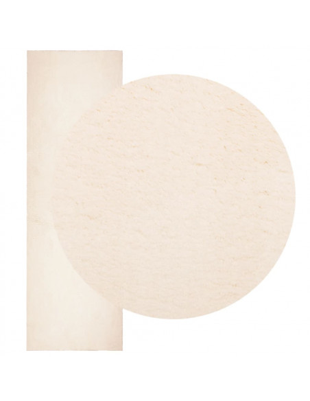 Tappeto a Pelo Corto HUARTE Morbido e Lavabile Beige 80x250 cm
